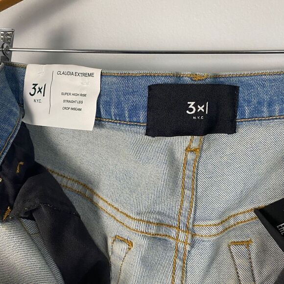 3x1 Claudia Extreme High Kick Jeans Cropped Inseam in Reef - Picture 11 of 11